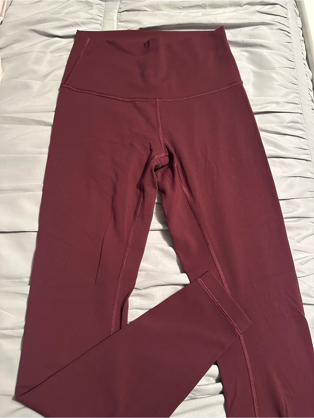 Lululemon Burgundy Wunder Train High Rise Leggings